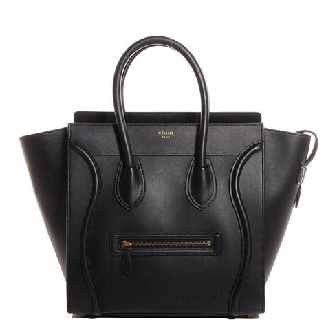 CELINE Smooth Calfskin Micro Luggage Black